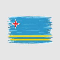 Aruba Flag Brush vector