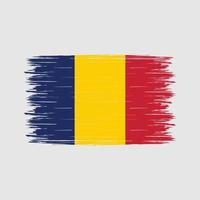 cepillo de bandera de chad vector