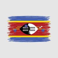 Swaziland Flag Brush vector