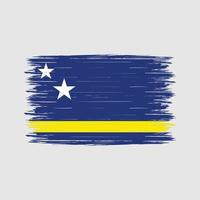 cepillo de la bandera de curazao vector