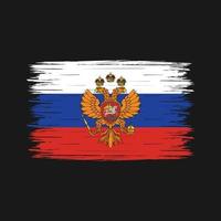 cepillo de bandera de rusia vector