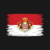 Monaco Flag Brush vector