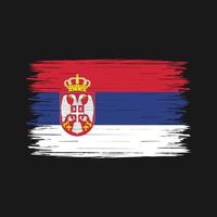 pincel de bandera de serbia vector