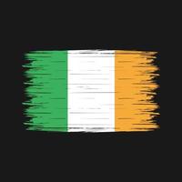 pincel de bandera de irlanda vector