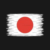 cepillo de bandera de japón vector