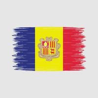 Andorra Flag Brush vector