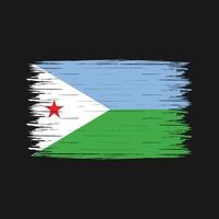 Djibouti Flag Brush vector