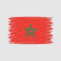 cepillo de la bandera de marruecos vector