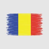 cepillo de la bandera de rumania vector