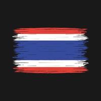 cepillo de bandera de tailandia vector