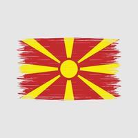 North Macedonia Flag Brush vector