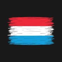 Luxembourg Flag Brush vector