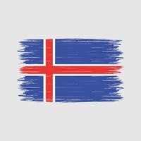 Iceland Flag Brush vector