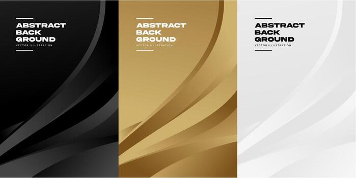 colección de fondo de curva abstracta vector