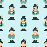 Nutcracker Seamless Pattern. Christmas collection. Flat vector illustration