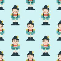 Nutcracker Seamless Pattern. Christmas collection. Flat vector illustration