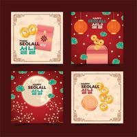 Seolall Korean New Year Social Media Post vector