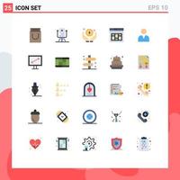 25 Creative Icons Modern Signs and Symbols of administrator internet medical database hand Editable Vector Design Elements