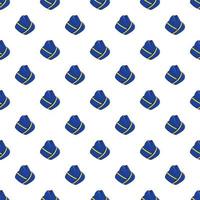 Hat stewardess pattern, cartoon style vector