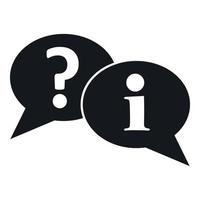 Question and exclamation speech bubbles icon vector