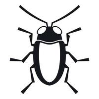 Longhorn beetle grammoptera icon, simple style vector