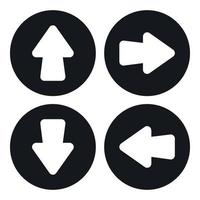 Arrow set icon, simple style vector