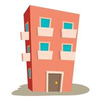 Dwelling house icon, cartoon style vector