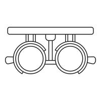 Trial lense frames icon, outline style vector