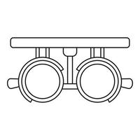 Trial lense frames icon, outline style vector