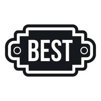 Best label icon, simple style vector