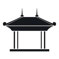 Pagoda icon, simple style vector