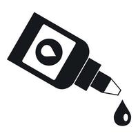 Bottle for eye drops icon, simple style vector