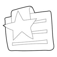 Wishlist icon, outline style vector