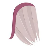 ala con icono de plumas largas, estilo de dibujos animados vector