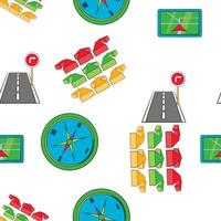 GPS pattern, cartoon style vector