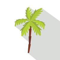 Palm tree icon, flat style vector