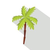 Palm tree icon, flat style vector