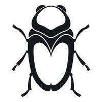 Scarab beetle icon, simple style vector