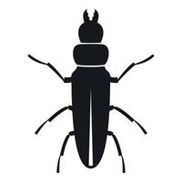 icono de insecto escarabajo, estilo simple vector