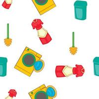 House cleaning pattern, cartoon style vector