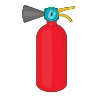 Fire extinguisher icon, cartoon style vector