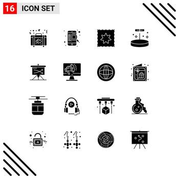 16 Universal Solid Glyphs Set for Web and Mobile Applications planning business baby strategic laboratory Editable Vector Design Elements