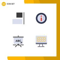 Flat Icon Pack of 4 Universal Symbols of align schoolbag ecommerce shopping technology Editable Vector Design Elements