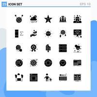 25 Creative Icons Modern Signs and Symbols of column light chess illumination technology Editable Vector Design Elements