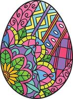 huevo de pascua mandala dibujos animados color clipart vector