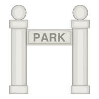Park icon, cartoon style vector