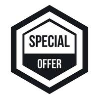 Special offer pentagon icon, simple style vector