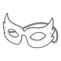 Mask icon, outline style vector
