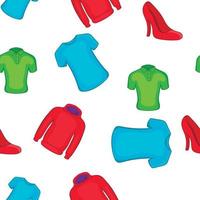 Types of clothes pattern, cartoon style vector