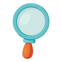 Magnifier icon, cartoon style vector